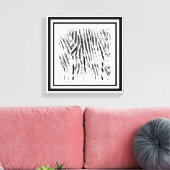 Zebra en bomen Abstract Canvas Afdruk (Insitu (Woonkamer))