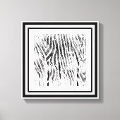 Zebra en bomen Abstract Canvas Afdruk (Voorkant)