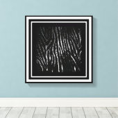 Zebra- en boomzwart canvas afdruk (Insitu (Houten vloer))