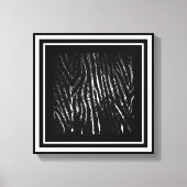 Zebra- en boomzwart canvas afdruk (Voorkant)