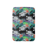 Zebra en exotische bloemen badmat (Voorkant Verticaal)