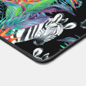 Zebra en exotische bloemen bureaumat (Hoek)