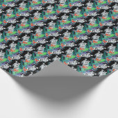 Zebra en exotische bloemen cadeaupapier (Hoek)