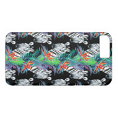 Zebra en exotische bloemen Case-Mate iPhone case (Achterkant (Horizontaal))