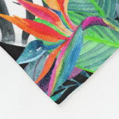 Zebra en exotische bloemen fleece deken (Hoek)