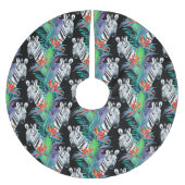 Zebra en exotische bloemen kerstboom rok (Voorkant)