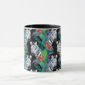 Zebra en exotische bloemen mok (Midden)