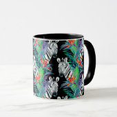 Zebra en exotische bloemen mok (Voorkant rechts)
