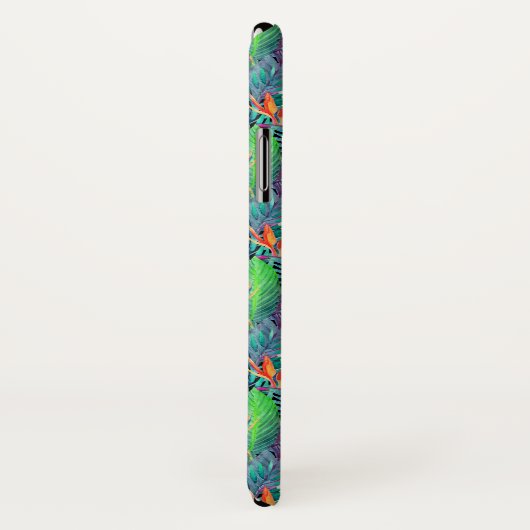 Zebra en exotische bloemen | Monogram Case-Mate iPhone Case (Achterkant / rechts)