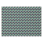 Zebra en exotische bloemen patroon 2 tafelkleed (Voorkant (Horizontaal))