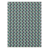 Zebra en exotische bloemen patroon 2 tafelkleed (Voorkant)