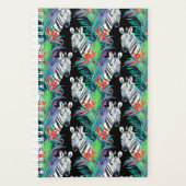 Zebra en exotische bloemen planner (Voorkant)