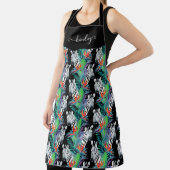 Zebra en exotische bloemen schort (Insitu)