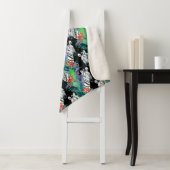 Zebra en exotische bloemen sherpa deken (In situ)