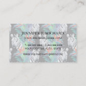 Zebra en exotische bloemen visitekaartje (Achterkant)