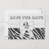 Zebra en gedrukt Baby shower opslaan Datum Save The Date (Voorkant)
