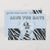 Zebra en gedrukt Baby shower opslaan Datum Save The Date (Voorkant / Achterkant)