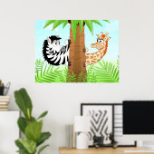 Zebra en giraf poster (Thuiskantoor)
