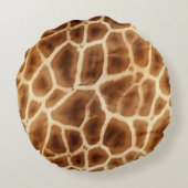 Zebra en Giraffe afdrukken Rond Kussen (Achterkant)