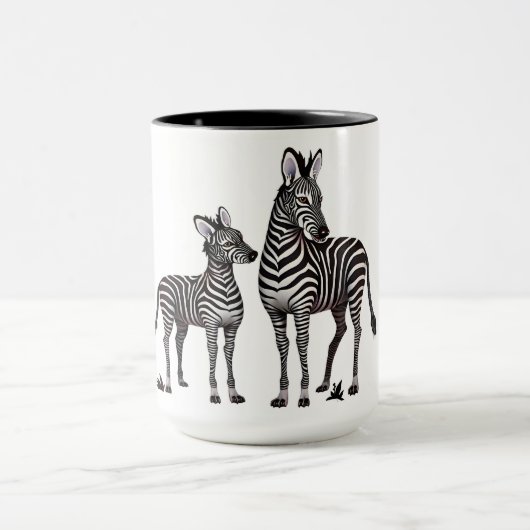 Zebra en jeugdige Baby Mok (Midden)