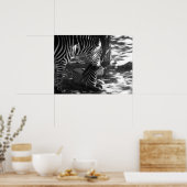 zebra en kub poster (Keuken)