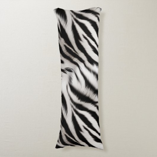 Zebra en Leopard Dierenbont Lichaamskussen (Voorkant Verticaal)