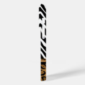 Zebra en Leopard Monogram Case-Mate iPhone Case (Achterkant / Links)