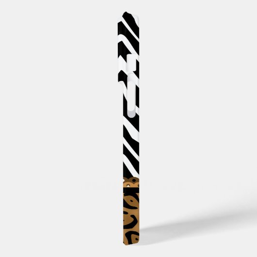 Zebra en Leopard Monogram Case-Mate iPhone Case (Achterkant / Links)