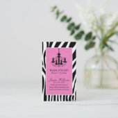 Zebra en luchters visitekaartje (Staand voorkant)