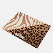 Zebra en luipaard afdrukken deurmat (Schuin)