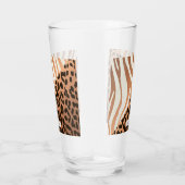 Zebra en luipaard afdrukken glas (Rechts)