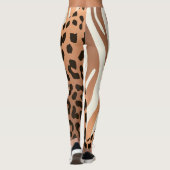 Zebra en luipaard afdrukken leggings (Achterkant)