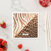 Zebra en luipaard afdrukken servet (Insitu)