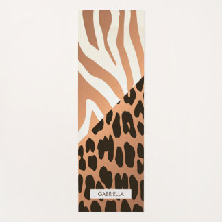 Zebra en luipaard afdrukken yogamat