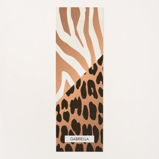 Zebra en luipaard afdrukken yogamat (Voorkant)
