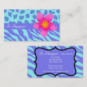 Zebra en luipaard visitekaartje (Voorkant / Achterkant)