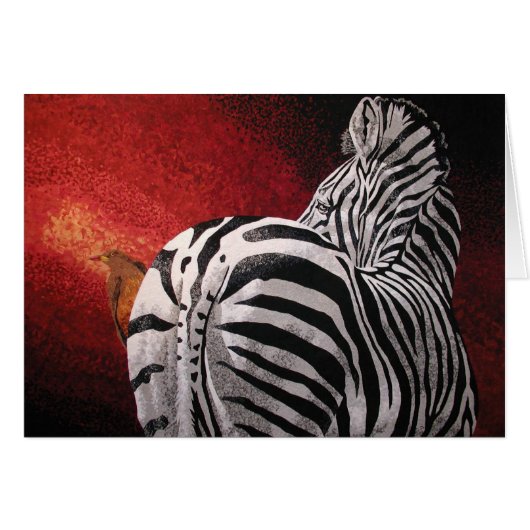 Zebra en Oxpecker (Voorkant Horizontaal)
