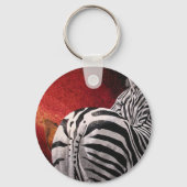 Zebra en Oxpecker Sleutelhanger (Voorkant)