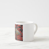 Zebra- en rode struik espresso kop (Voorkant rechts)