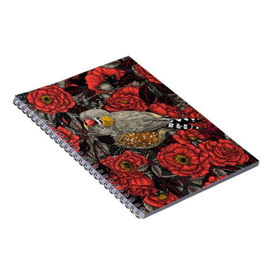 Zebra- en rode struik notitieboek (Rechterzijde)