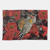 Zebra- en rode struik theedoek (Horizontaal)