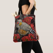 Zebra- en rode struik tote bag (Dichtbij)
