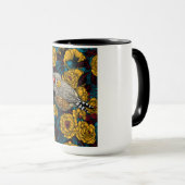 Zebra en roos struik mok (Voorkant rechts)