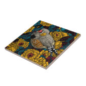 Zebra en roos struik tegeltje (Zijkant)