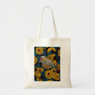 Zebra en roos struik tote bag