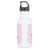 zebra en roze hart op vocht waterfles (Achterkant)