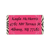 Zebra en roze sticker (Voorkant)