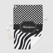 Zebra en Stippen Golfhanddoek (Insitu)