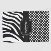 Zebra en Stippen Golfhanddoek (Horizontaal)