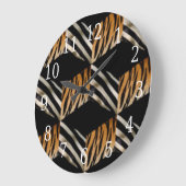 Zebra en tijger  grote klok (Hoek)